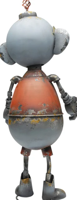 Dekoracja Stojąca Stalowa Postarzana Robot Anthony 92 Cm