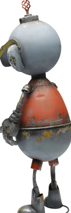 Dekoracja Stojąca Stalowa Postarzana Robot Anthony 92 Cm