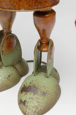 Dekoracja Stojąca Stalowa Postarzana Robot Lamy 84 Cm