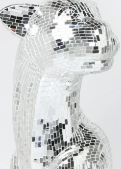 Dekoracja Stojąca Welcome Panther 57x150 Cm Srebrna Prawa
