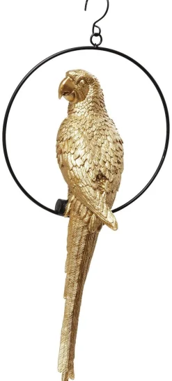 Dekoracja Wisząca Swinging Parrot 27x57 Cm Złota