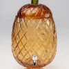 Dyspenser Do Napojów Szklany Brązowy Ananas Ø26x50 Cm