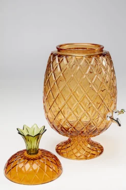 Dyspenser Do Napojów Szklany Brązowy Ananas Ø26x50 Cm