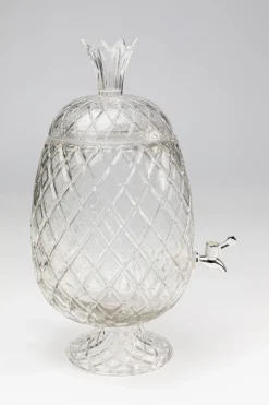Dyspenser Do Napojów Szklany Transparentny Ananas Ø26x50 Cm