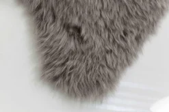 Dywan Lambskin 50x95 Cm Szary Skóra Naturalna