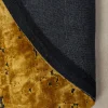 Dywan Okrągły żółty Wiskoza I Bawełna Ø200 Cm