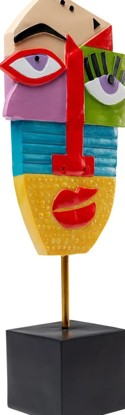 Figurka Dekoracyjna Abstract Face 21x52 Cm Kolorowa