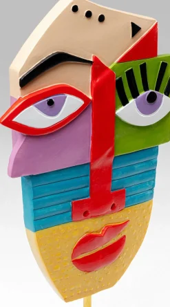 Figurka Dekoracyjna Abstract Face 21x52 Cm Kolorowa