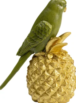 Figurka Dekoracyjna Ananas Parrot 11x14 Cm Zielono-złota