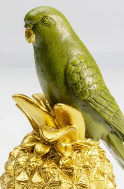 Figurka Dekoracyjna Ananas Parrot 11x14 Cm Zielono-złota
