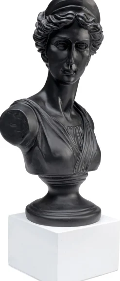 Figurka Dekoracyjna Ancient Beauty 23x50 Cm Czarna - Podstawa Biała