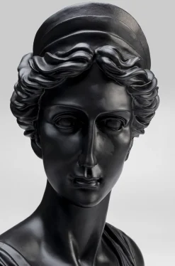 Figurka Dekoracyjna Ancient Beauty 23x50 Cm Czarna - Podstawa Biała