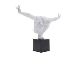 Figurka Dekoracyjna Athlet 43x29 Cm Biała