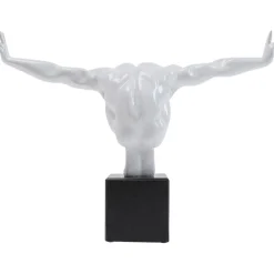 Figurka Dekoracyjna Athlet 43x29 Cm Biała