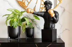 Figurka Dekoracyjna Balboa 50x68 Cm Czarno-złota