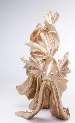 Figurka Dekoracyjna Betta Fish 63x57 Cm Złota