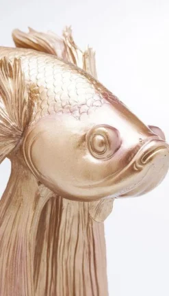 Figurka Dekoracyjna Betta Fish 63x57 Cm Złota