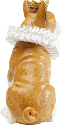 Figurka Dekoracyjna Brązowa Pies Król 25x29 Cm