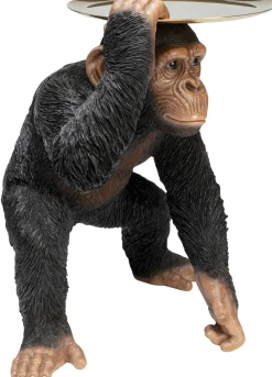 Figurka Dekoracyjna Butler Playing Chimp 45x52 Cm Czarna