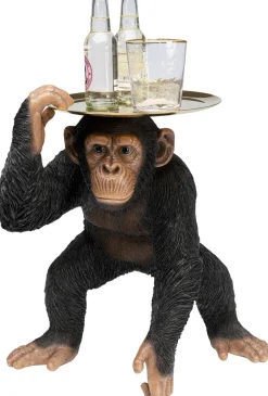 Figurka Dekoracyjna Butler Playing Chimp 45x52 Cm Czarna