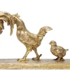 Figurka Dekoracyjna Chicken Evolution 58x28 Cm Złota