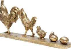 Figurka Dekoracyjna Chicken Evolution 58x28 Cm Złota