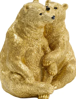 Figurka Dekoracyjna Cuddly Bears 17x16 Cm Złota
