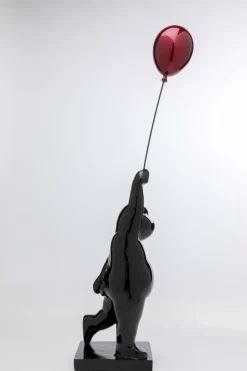 Figurka Dekoracyjna Czarna Miś Z Balonem 17x74 Cm