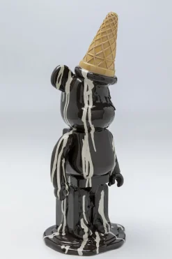 Figurka Dekoracyjna Czarna Miś I Lód 16x40 Cm