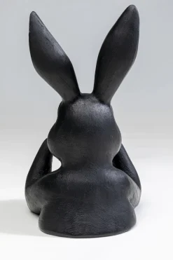 Figurka Dekoracyjna Czarno-złota Królik 14x23 Cm