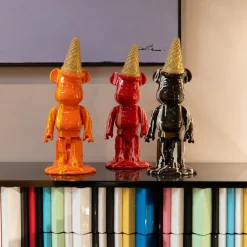 Figurka Dekoracyjna Czerwona Miś I Lód 16x40 Cm