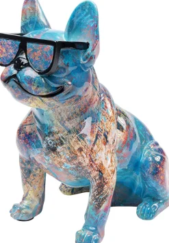 Figurka Dekoracyjna Dog Of Sunglass 30x37 Cm Kolorowa