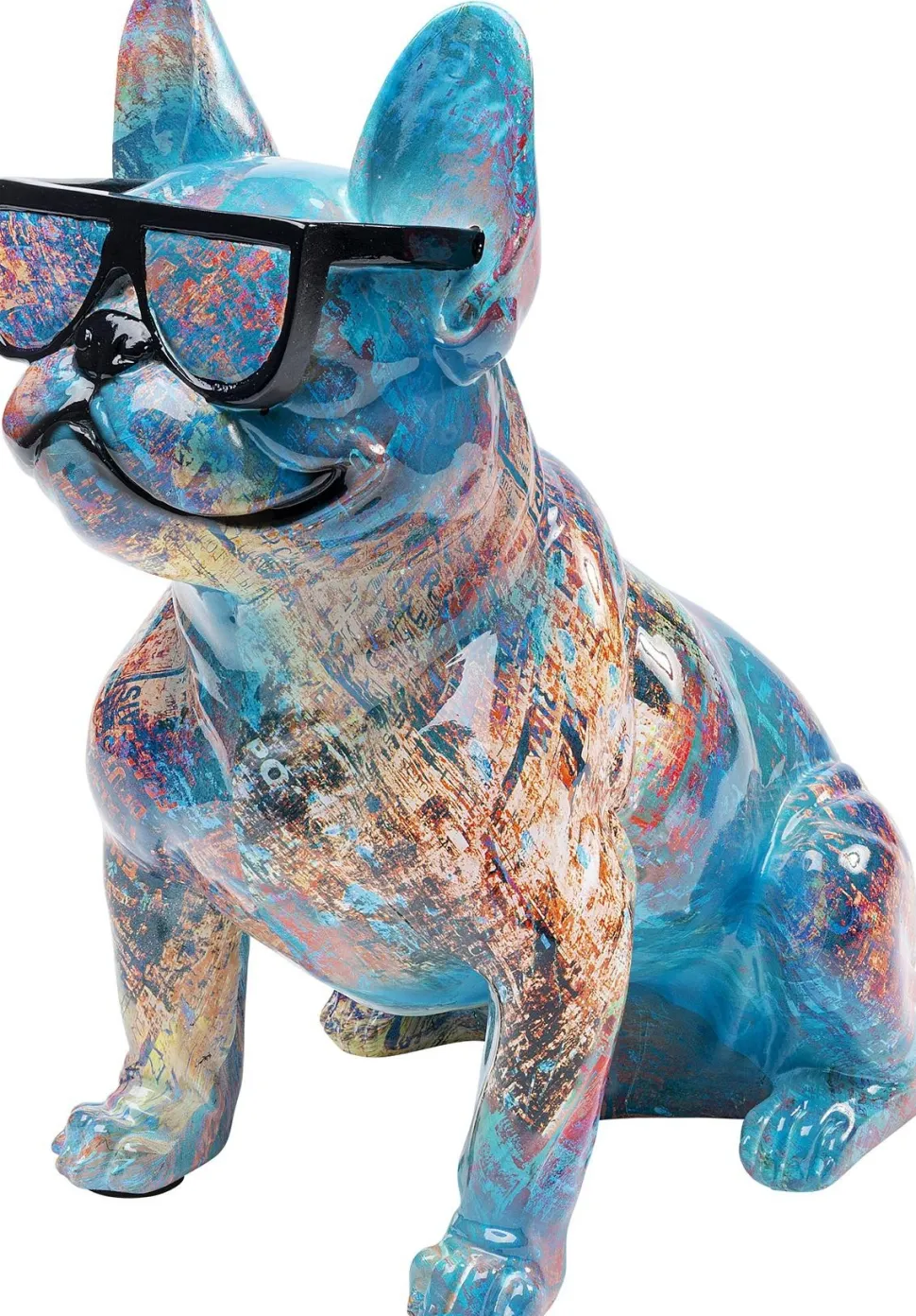 Figurka Dekoracyjna Dog Of Sunglass 30x37 Cm Kolorowa