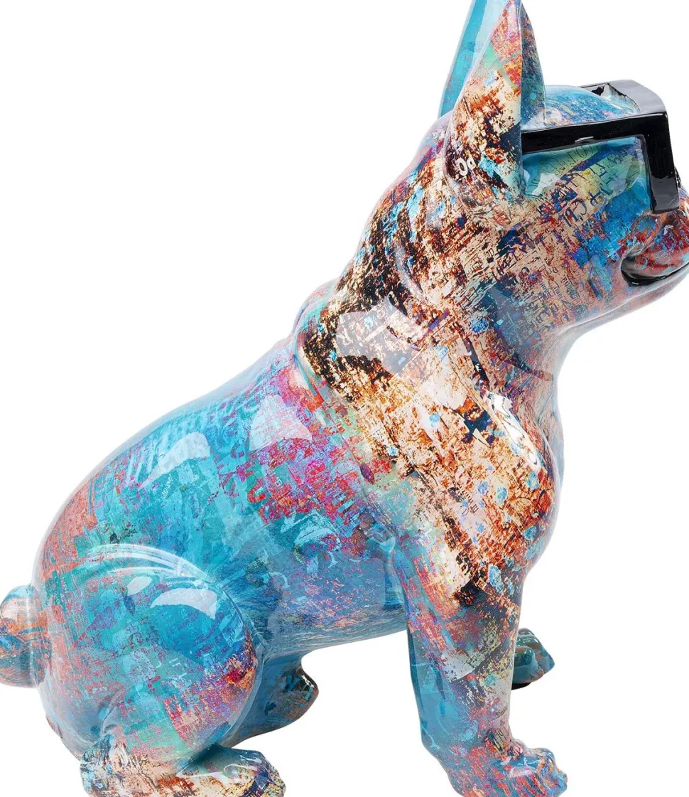 Figurka Dekoracyjna Dog Of Sunglass 30x37 Cm Kolorowa