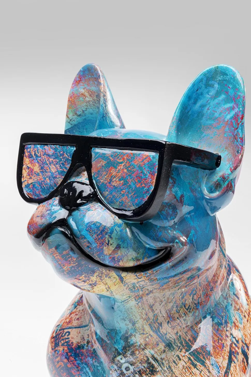 Figurka Dekoracyjna Dog Of Sunglass 30x37 Cm Kolorowa