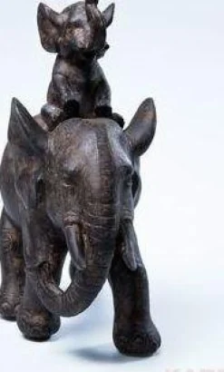 Figurka Dekoracyjna Elephant Dumbo Uno 18x19 Cm Brązowa