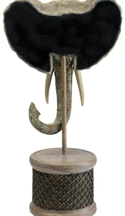 Figurka Dekoracyjna Elephant Head Pearls 40x76 Cm Szara