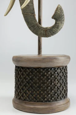 Figurka Dekoracyjna Elephant Head Pearls 40x76 Cm Szara