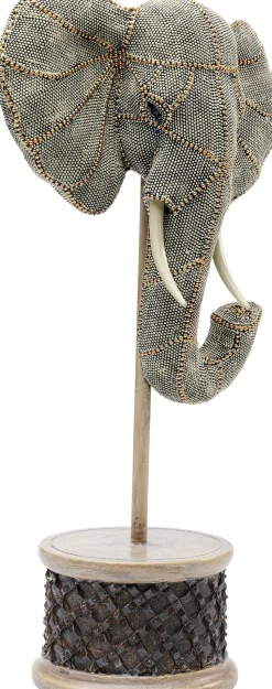 Figurka Dekoracyjna Elephant Head Pearls 28x49 Cm Kolorowa
