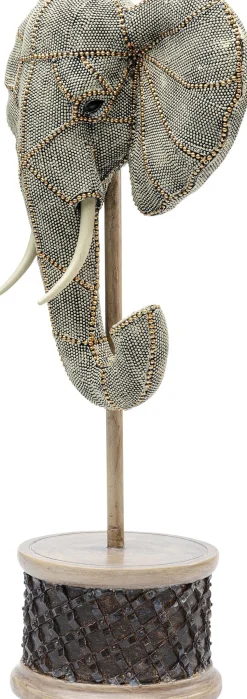 Figurka Dekoracyjna Elephant Head Pearls 28x49 Cm Kolorowa