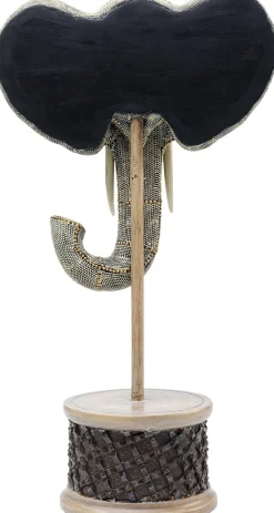 Figurka Dekoracyjna Elephant Head Pearls 28x49 Cm Kolorowa