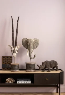 Figurka Dekoracyjna Elephant Head Pearls 28x49 Cm Kolorowa