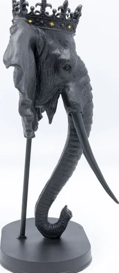Figurka Dekoracyjna Elephant Royal 49x57 Cm Czarna