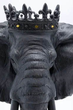 Figurka Dekoracyjna Elephant Royal 49x57 Cm Czarna