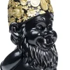 Figurka Dekoracyjna Gnome Standing 20x61 Cm Czarno-złota