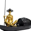 Figurka Dekoracyjna Gondolier 18x17 Cm Czarno-złota