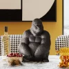 Figurka Dekoracyjna Gorilla 30x39 Cm Czarna