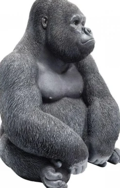 Figurka Dekoracyjna Gorilla 30x39 Cm Czarna