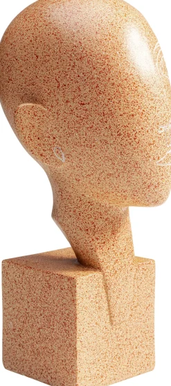 Figurka Dekoracyjna Half A Face 14x30 Cm Brązowa