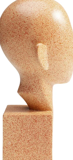 Figurka Dekoracyjna Half A Face 14x30 Cm Brązowa